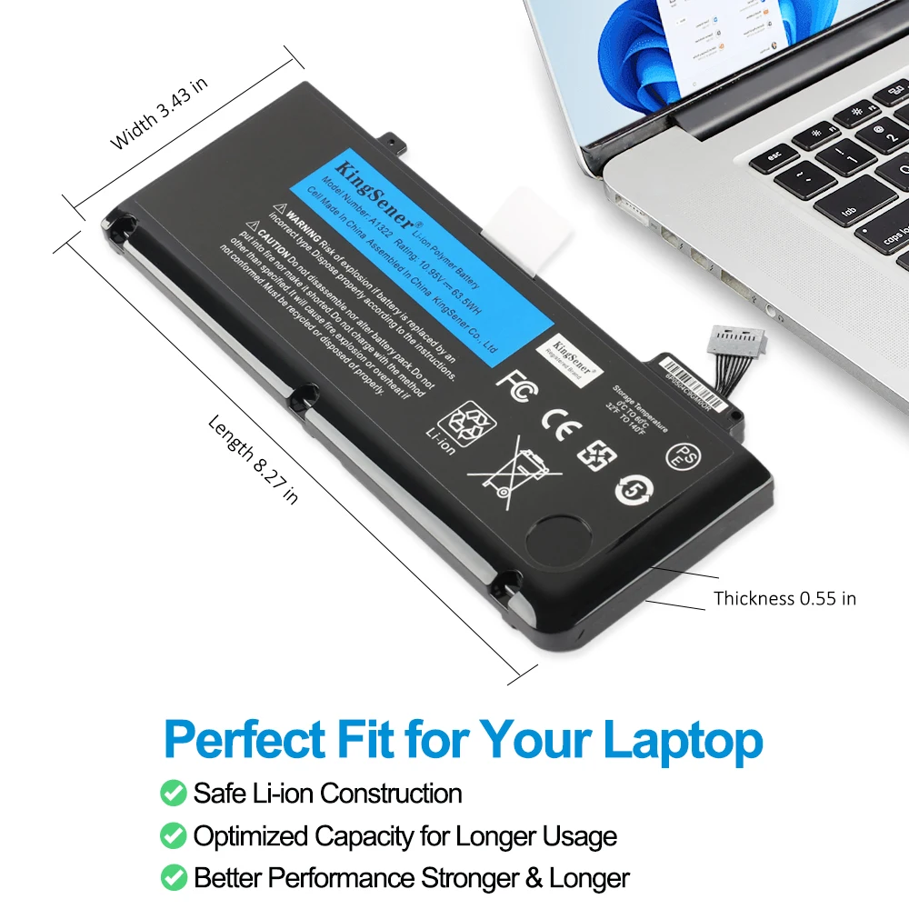 KingSener A1322 A1278 Battery For Apple MacBook Pro 13\