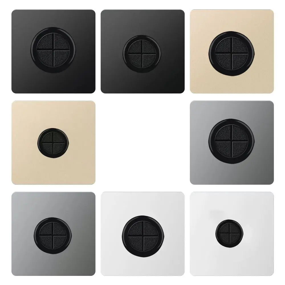 1Pcs 86Type Wall Blank Panel With Outlet Hole Decorative Cover Cable Socket With Rubber Pad Furniture Hardware