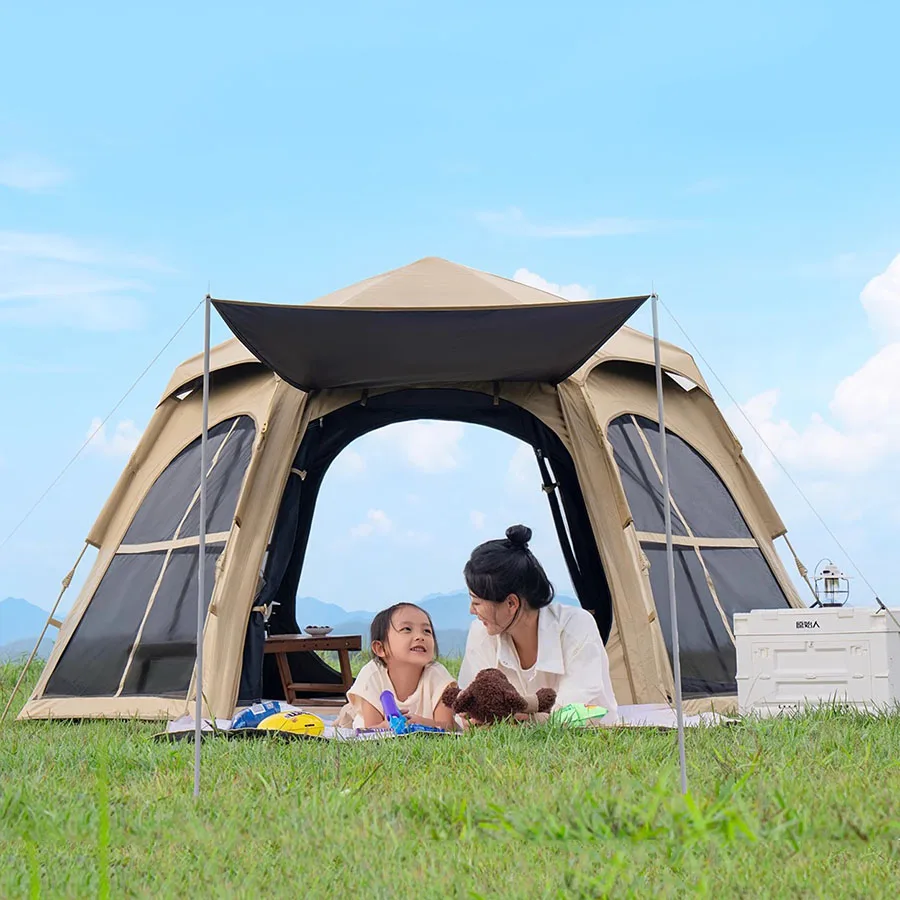 Double Slider Camping Tent Zipper Metal Yurt Beach Waterproof Tent Wedding Ultra Light Quickly Setup Outdoor Barraca Beach Bag