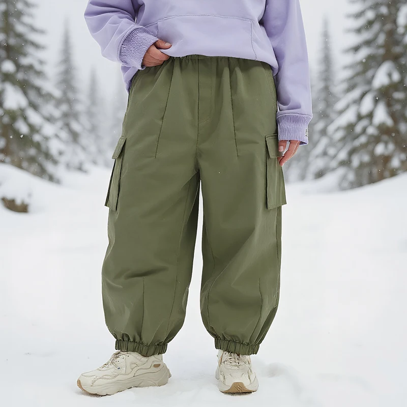 

New Winter Couple Ski Pants Men's Single Board Windproof Waterproof Workwear Women's Outdoor Breathable Sports Loose Snow Pants