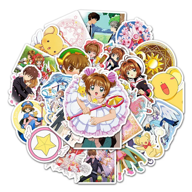 50pcs Cartoon Shugo Chara Girl Stickers for Scrapbook Foam Kawaii Diary Girl Notebook Decor Card Captor Sakura Sticker Toys