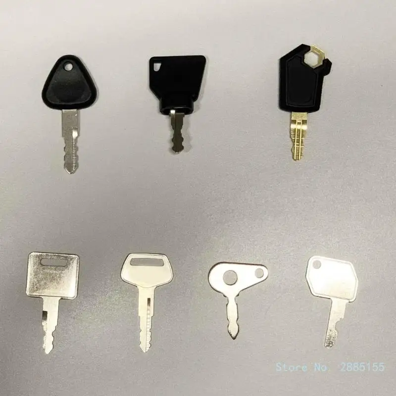 12Pcs Heavy Equipment Construction Ignition Key Set Machinery Key for Machines Universal Engine Key