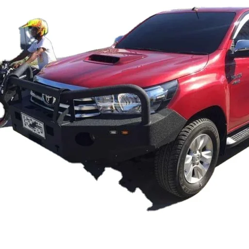 Car Bumper Auto Full Set Bull Bar With Lamps 4x4 Off Road Bumper Winch Bracket Easy Installation Wholesaler For Toyota Hilux