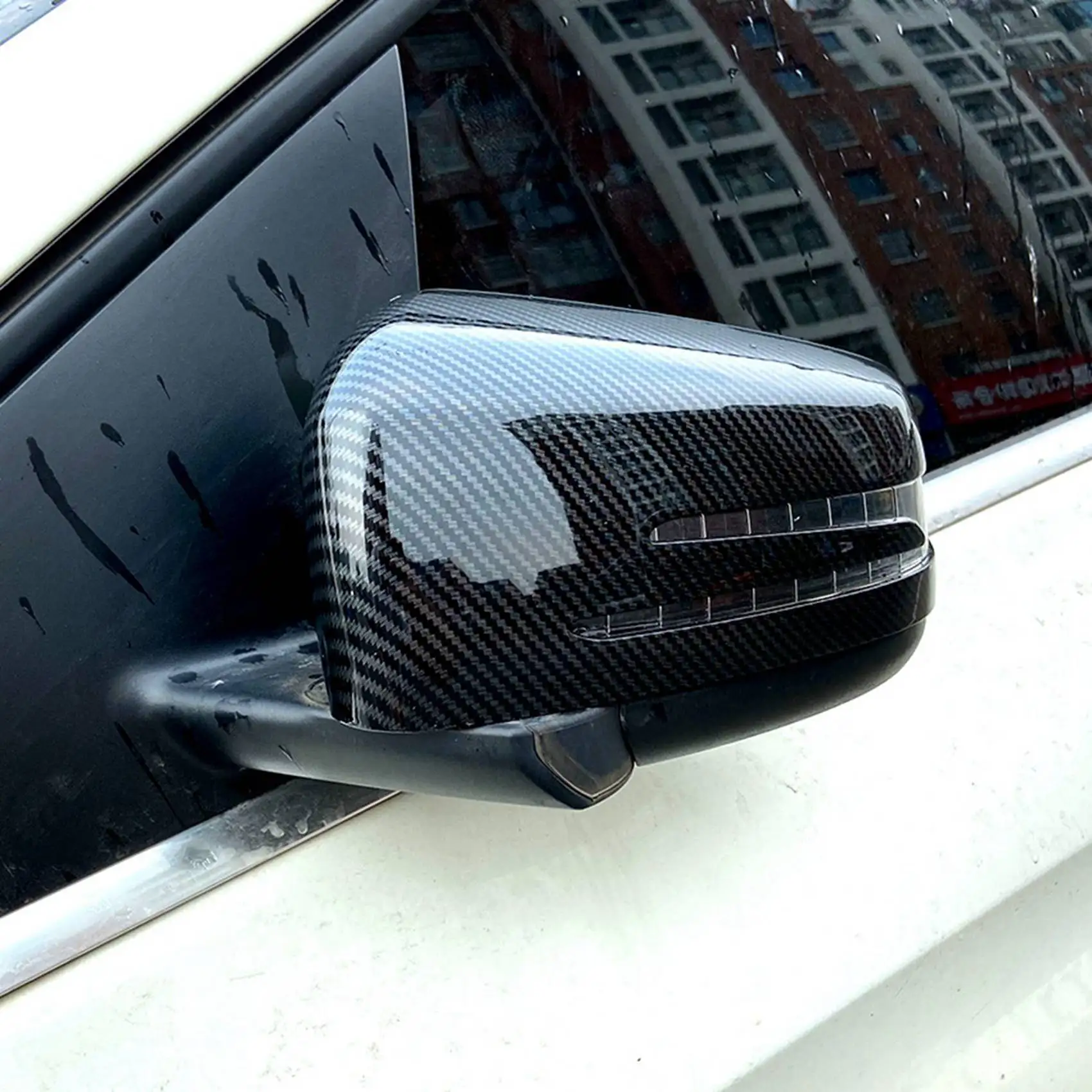 rare-2x-for-mercedes-benz-a-b-cla-gla-c-e-class-w176-c117-x156-w204-w212-carbon-fiber-abs-side-rear-view-mirror-cover-trim