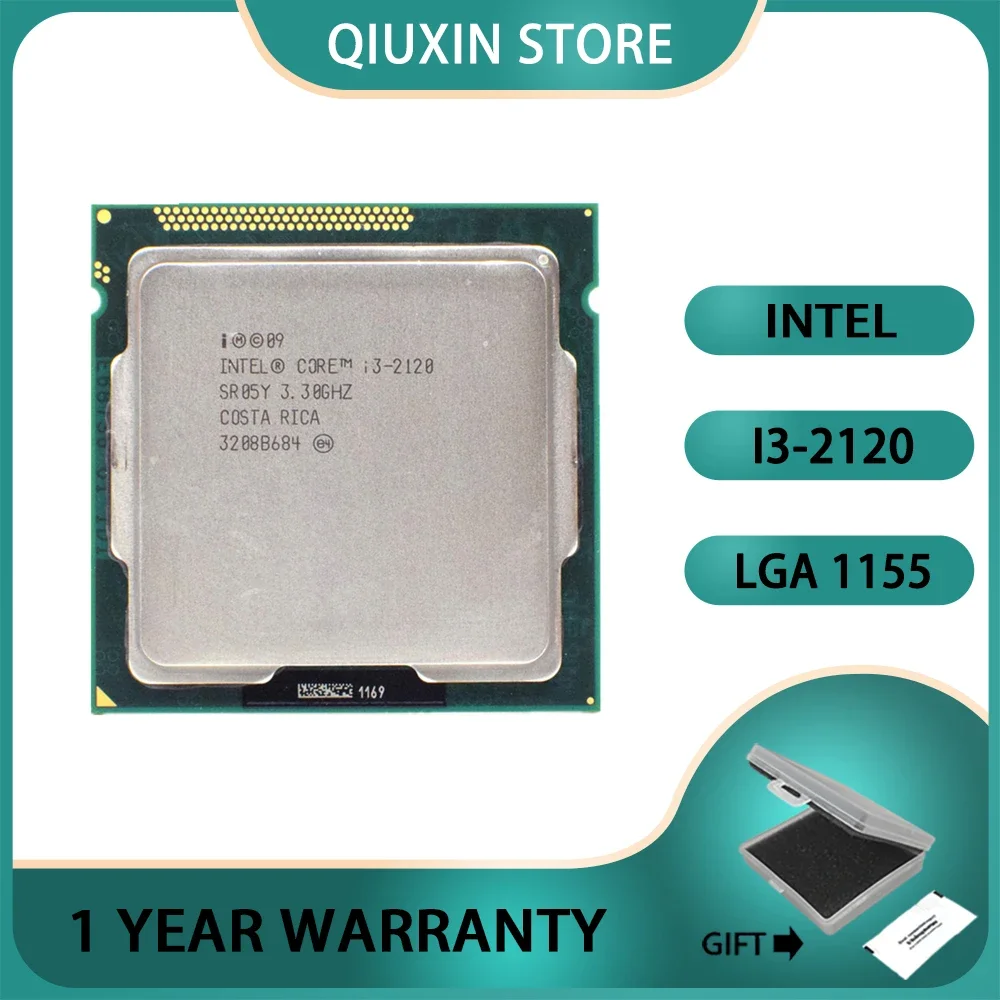 CPU 3.3 GHz Dual-Core  LGA 1155,Intel Core i3-2120 i3 2120 Processor 3M 65W