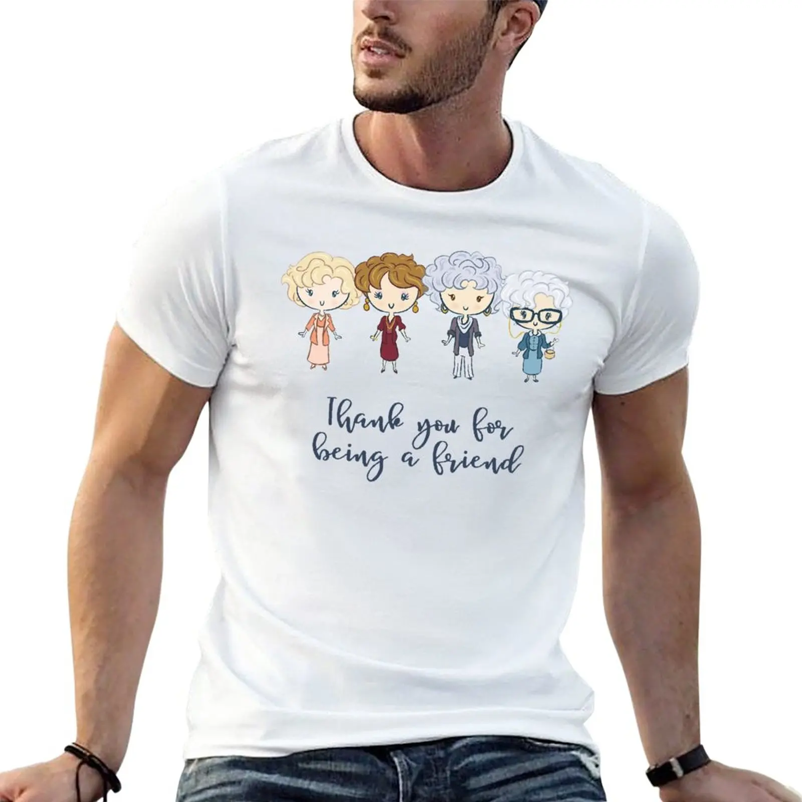 Thank You For Being a Friend T-Shirt summer top Aesthetic clothing Men's t-shirts