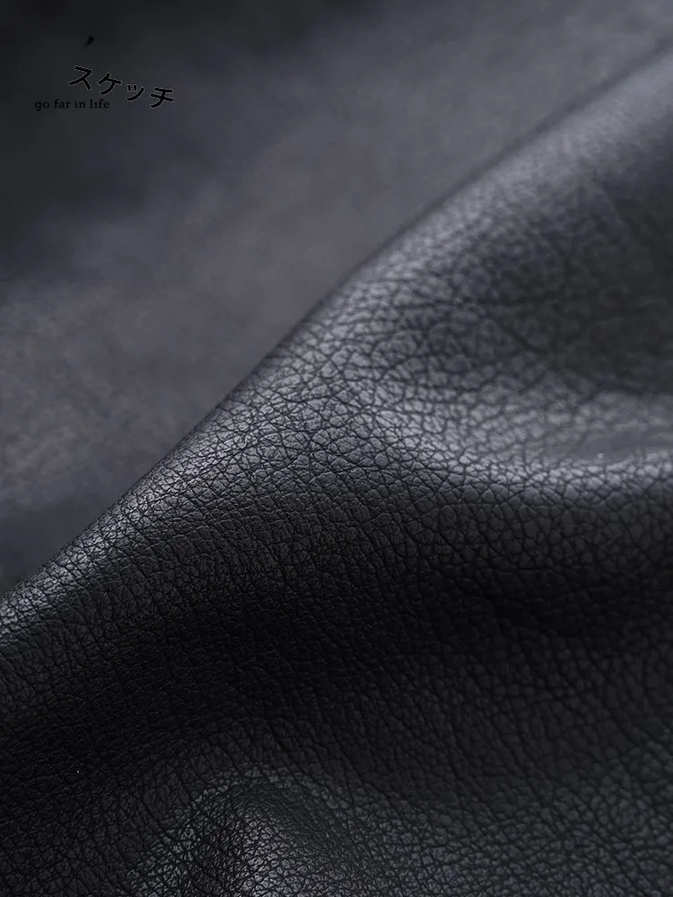 Jaqueta de Couro Feminina GOFAR com Gola Alta e Cordão Ajustável, Estilo Motoqueira, Elegante e Versátil, 4338