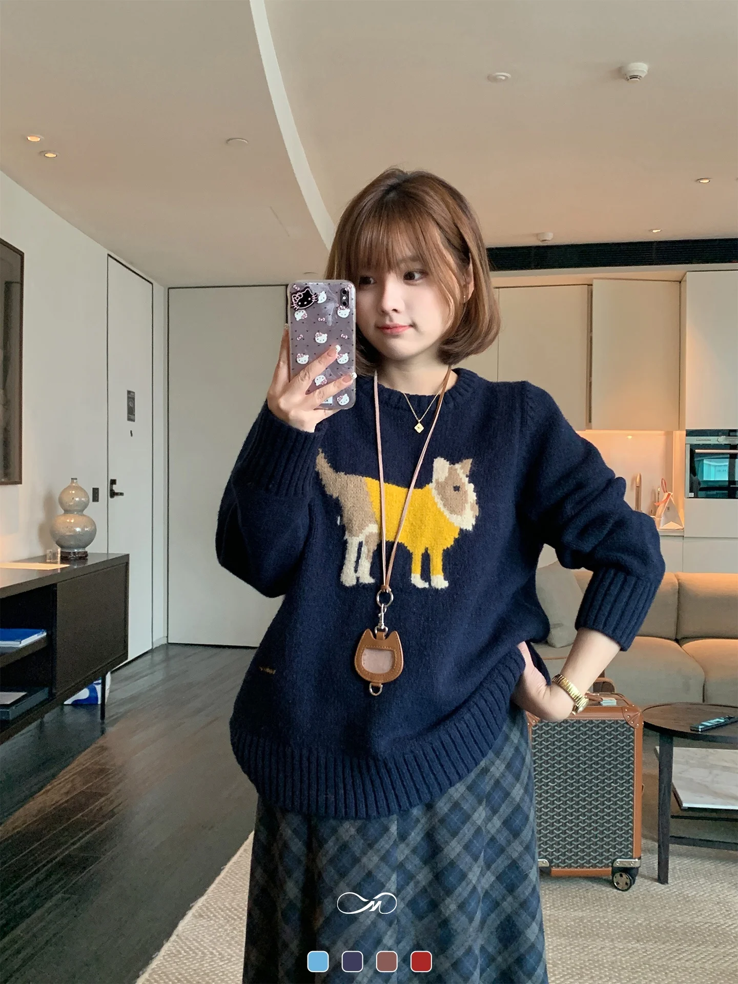 

Зимний свитер большого размера с круглым вырезом, свободного кроя, с длинными рукавами, с цветочным узором, повседневный, удобный, для ношения под одеждой, для больших размеров.