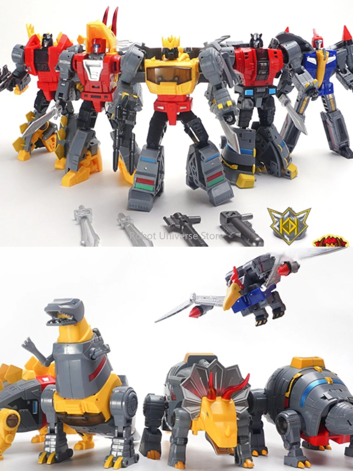2024 In Stock MFTNew Year 5PCS MF21 Swoop MF22 Slag MF23 Sludge MF24 Snarl MF25 Grimlock Animation Deformation Action Figure Toy