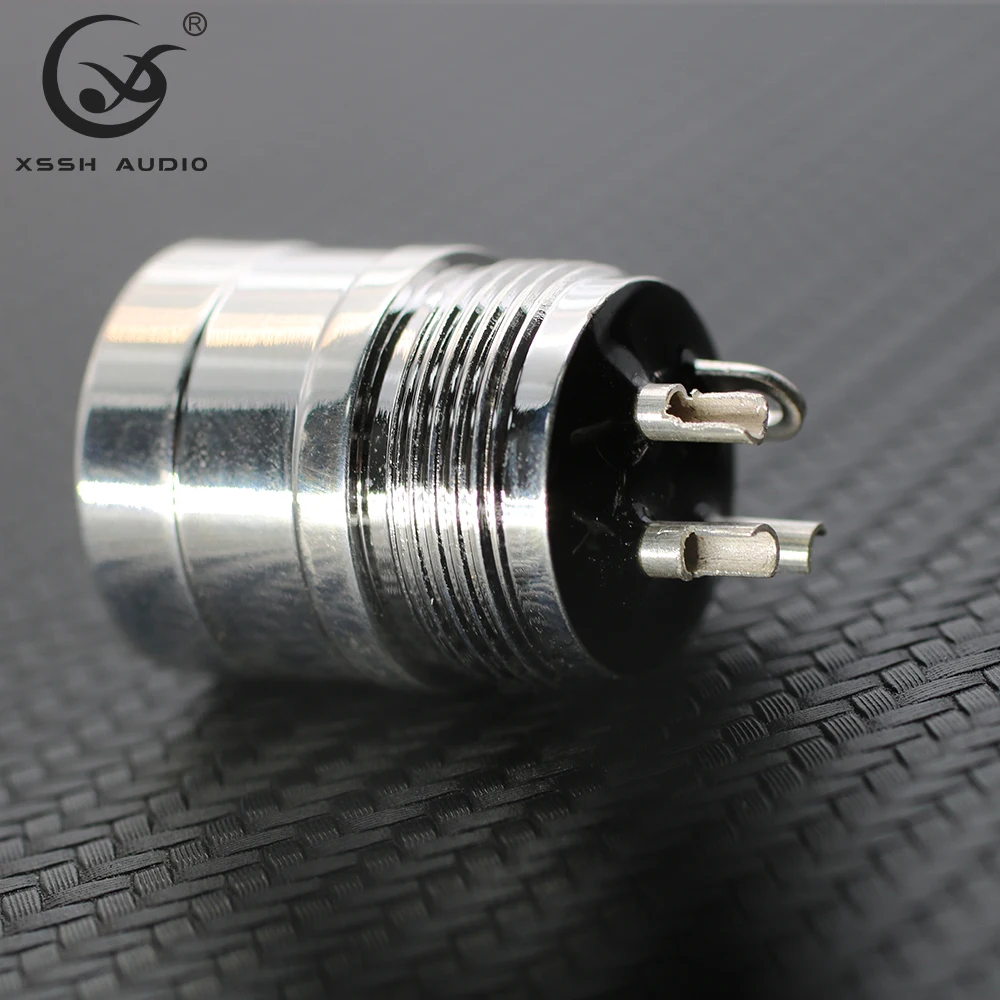 XLR 99,999 Prata Pura Sólida -190 ℃   Freeze Inter Connection Conductor Especial Latão Fibra de Carbono Shell Feminino Masculino XLR Plug