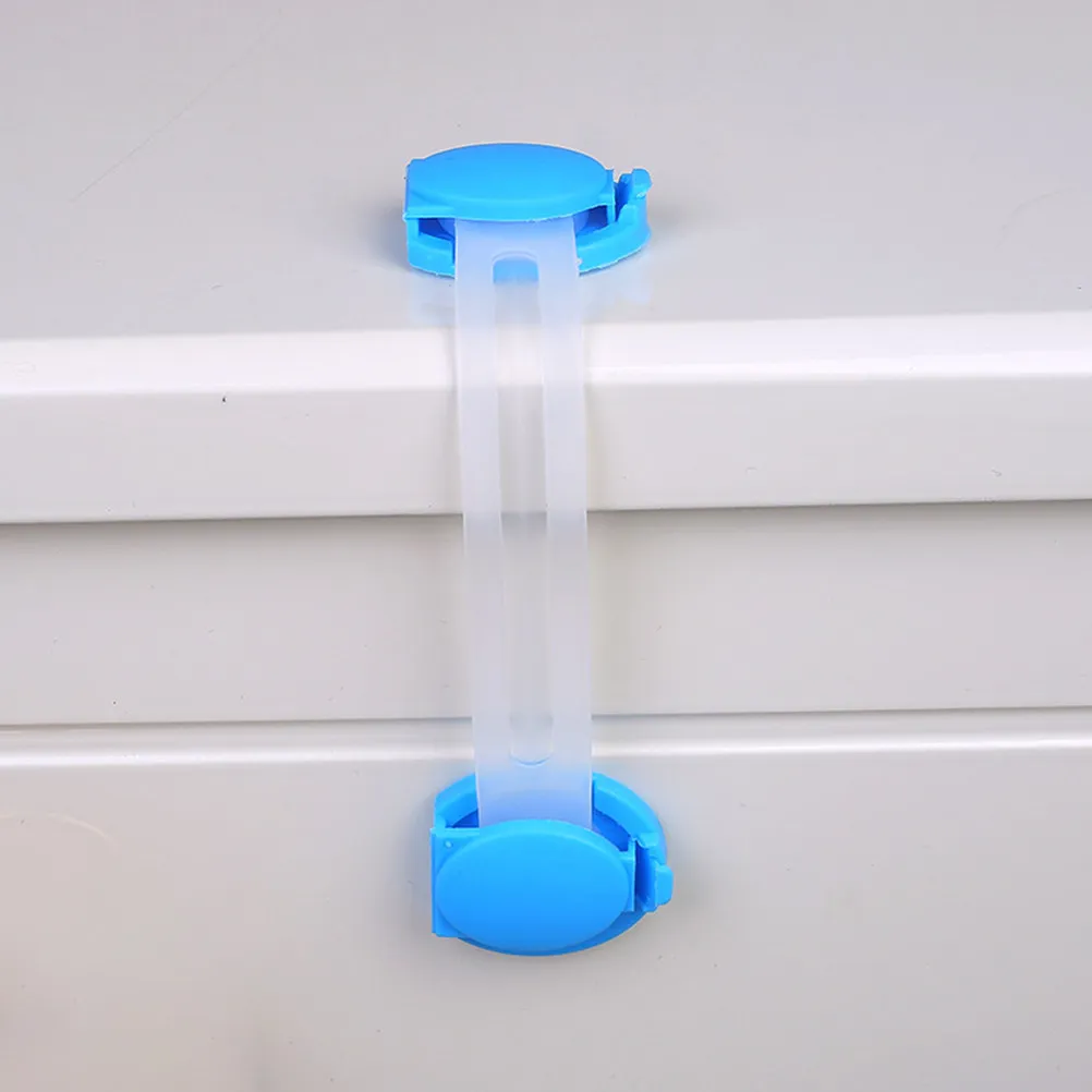 

5Pcs Child Safety Locks Baby Proof Cabinet Straps Drawers Refrigerator Toilet Cover Protection Easy to Use Blue