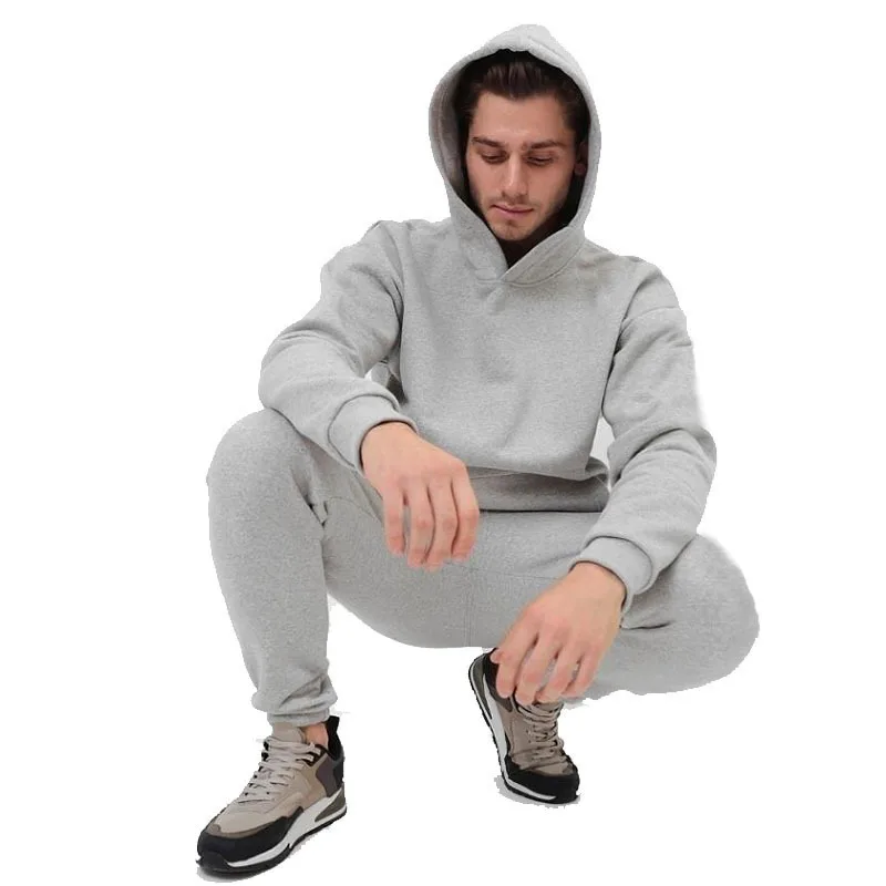 Unisex Fall Winter Hoodie Tracksuit Set Casual Athletic Wear for Men Women
