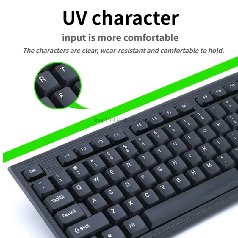 Deyilong DY-801 104 Keys Keyboard, USB Business Office Gaming Keyboards, Internet Cafe Keyboard, Computer Notebook Keyboard