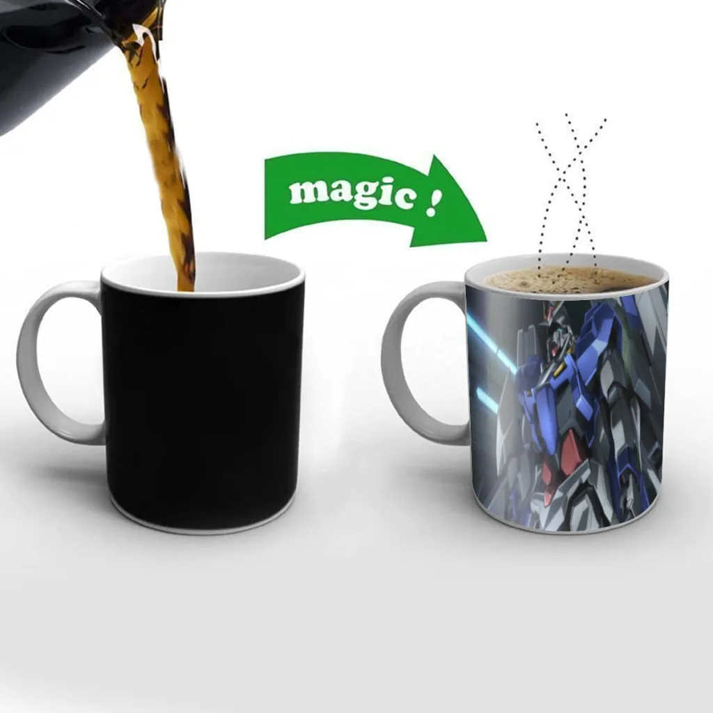 Gundam Classic Movie Free shipping Mug Changing Color Ceramic Coffee Mugs Magic Tea Cup Best Gift For Your Friends