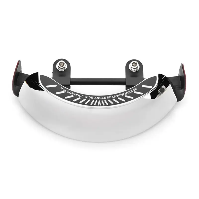 Customer Favorite Motorcycle Rear View Mirror Chromed Motorcycle Rearview Mirror Flexible 180 Ultra Wide Angle Central Windscree