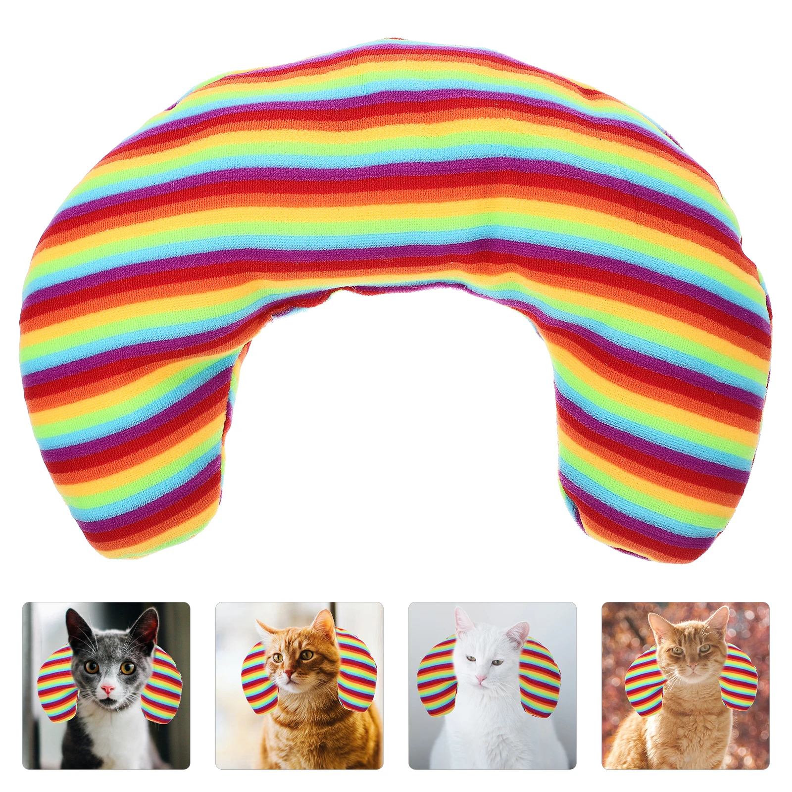 

Cat Pillow U Shaped Cushion Nap Small Neck Indoor Cute Pillows Portable Comfortable Easy Clean Use