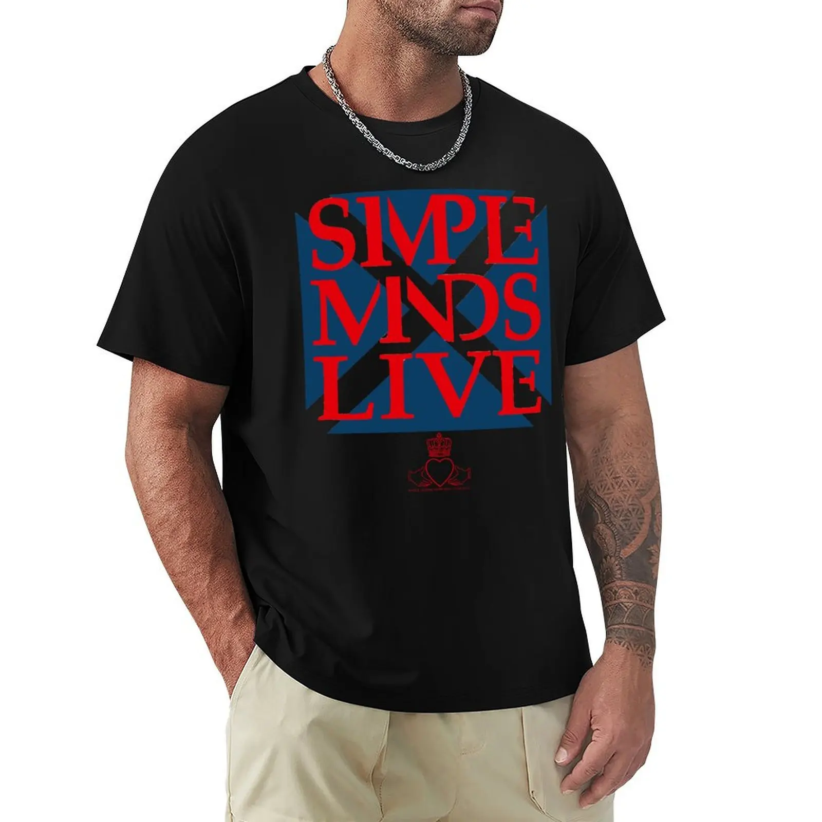 Simple Minds - Promised You A Miracle Live T-Shirt Stain Resistant Casual Tee