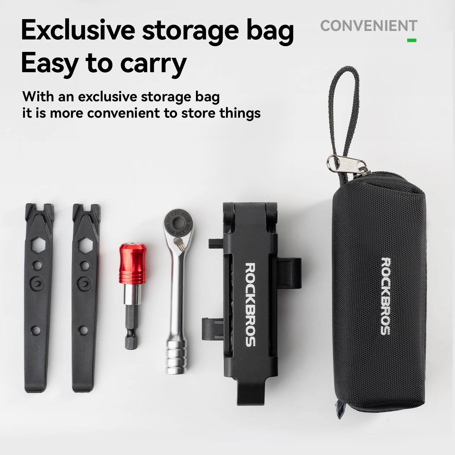 

ROCKBROS Ratchet Wrench Set Multifunctional Repair Tool Wrench Folding Ratchet Tool Set Comfortable Tools