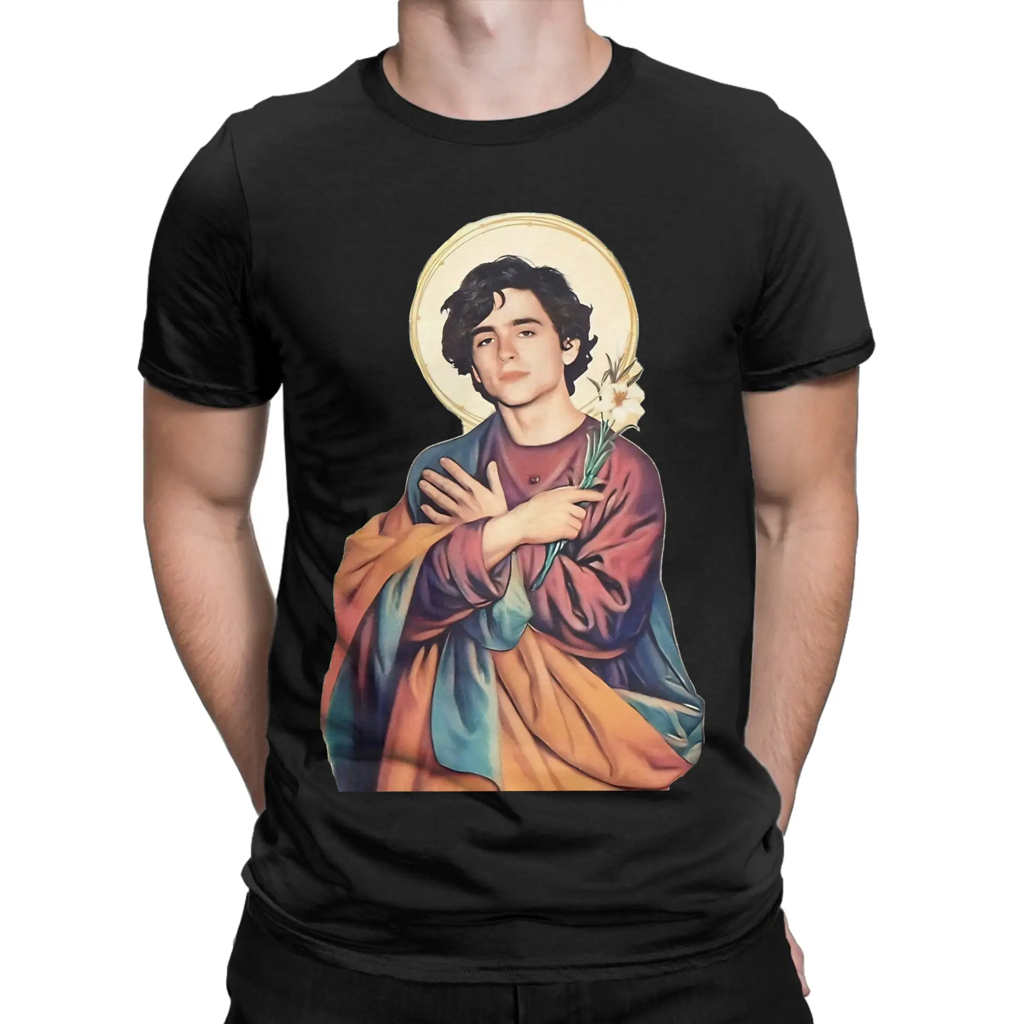 Timothee chalamets T-Shirt Summer  Trending T-Shirts Men's Cotton O-Neck Oversize Clothes Short-Sleeve Y2K Funny Tops