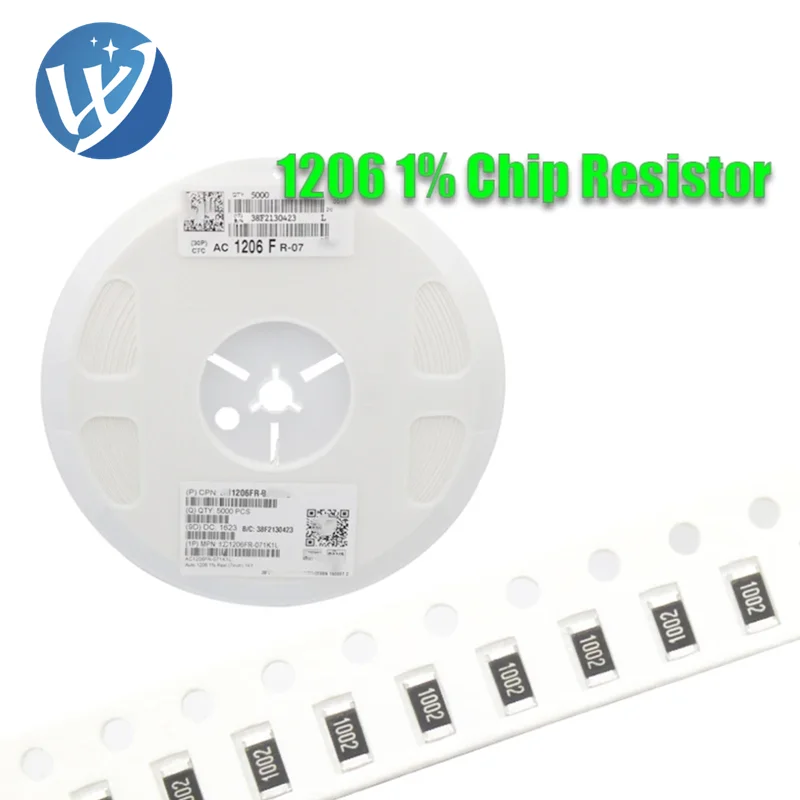 

5000PCS 1206 Resistor SMD Accuracy 1% 0 ohm ~ 10M ohm 1K 2.2K 10K 100K 1R 10R 100R 150R 220R 330R 0 1 10 100 150 220 330 ohm