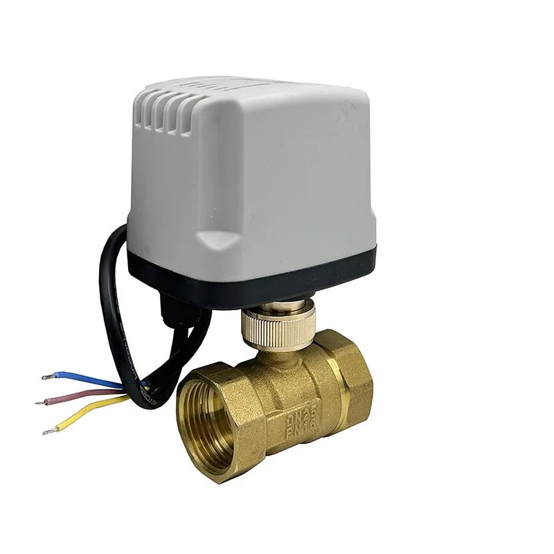 Imagem -06 - Impermeável Latão Elétrica Válvula de Esfera Motor Motorizado Metal Válvulas Vias Dc12v Dc24v ac 220v 1