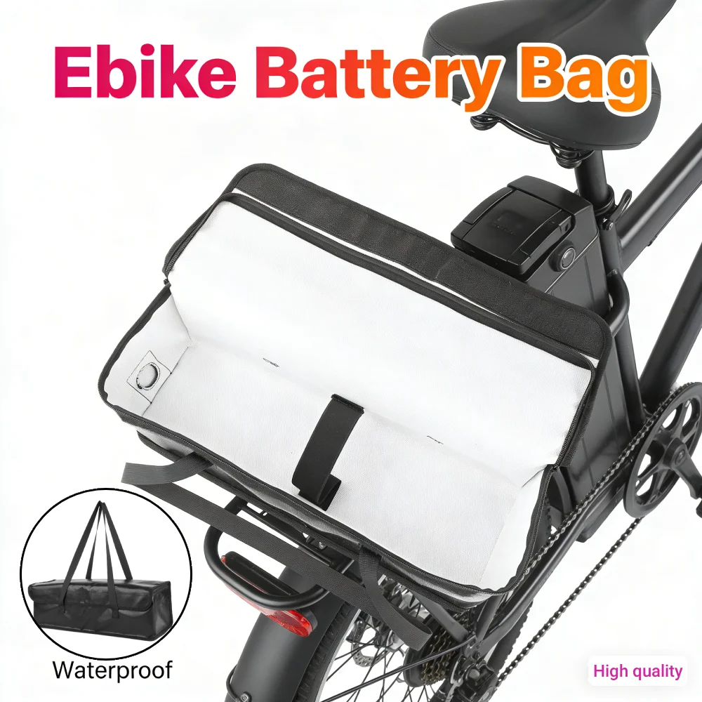 

Ebike Battery Bag Lithium Battery Storage Pouch Large Capacity Battery Transport Bag Explosionproof Waterproof Ebike Accessories