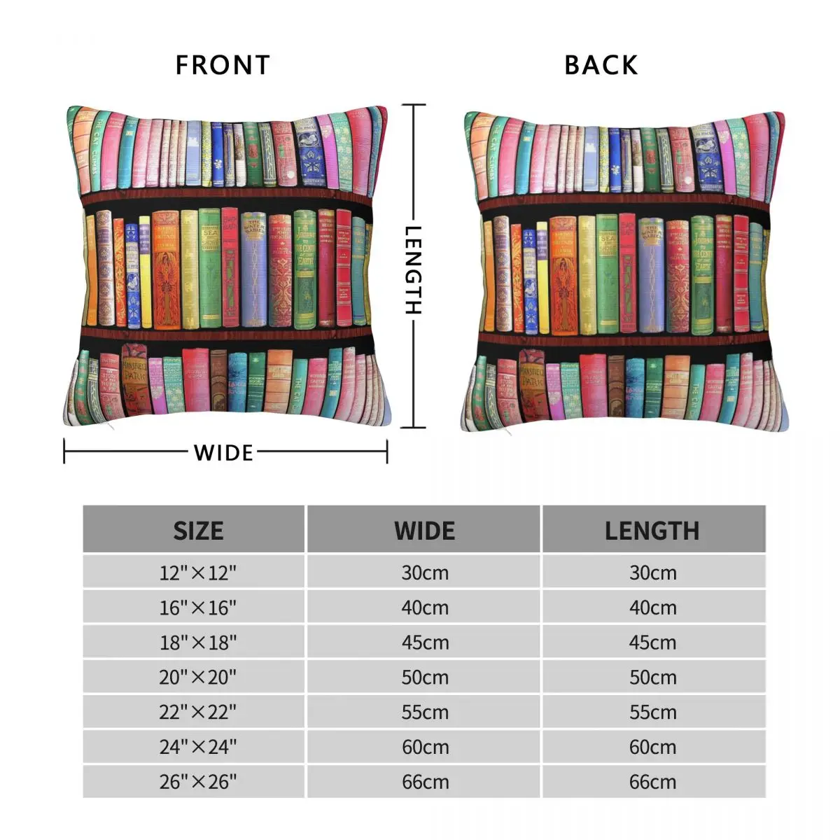 Bookworm Antique Book Library Pillowcase Pillows Cover Cushion Comfort Throw Pillow Sofa Decorative Cushions Used