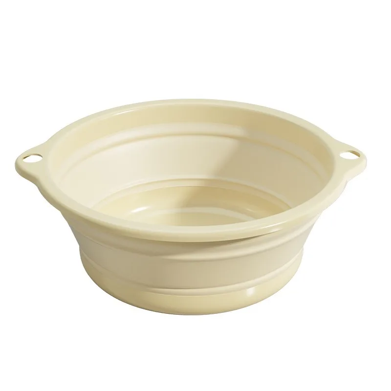 1PC Thickened PP Foldable Wash Basin Portable Collapsible Washing Bowl for Travel Dorm Home Multi Use for Face Washing Laundry