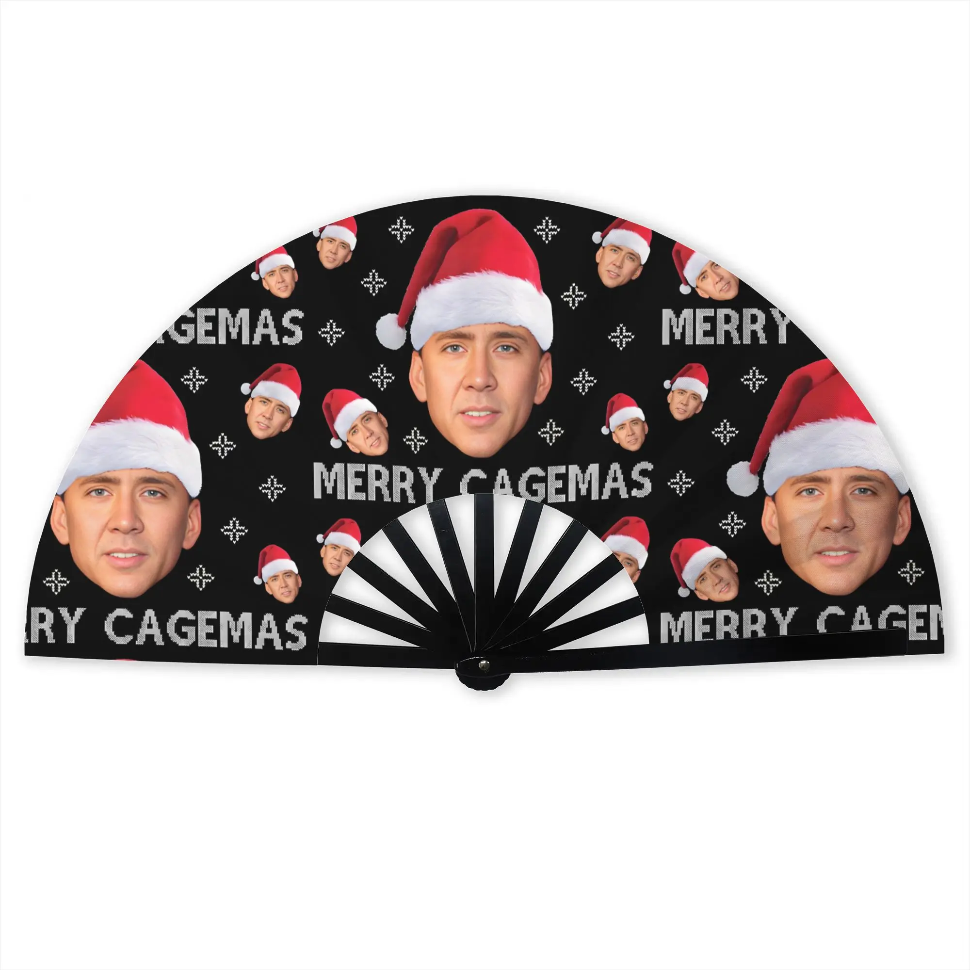 Nicolas Cage Cartoon Traditional Folding Fan Chinese Style  High-Quality Fans Gift  Exquisite Decorative Hand Fan