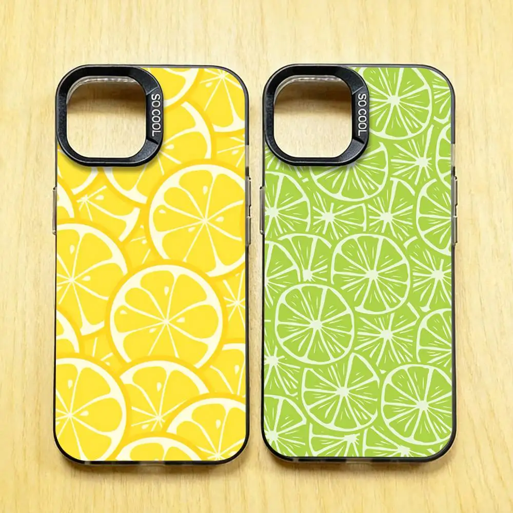 

Lemon Summer Fruits Print Phone Case for iPhone 17 16 15 14 13 12 11 Pro Plus Max Mini X XS Air Stylish Cover