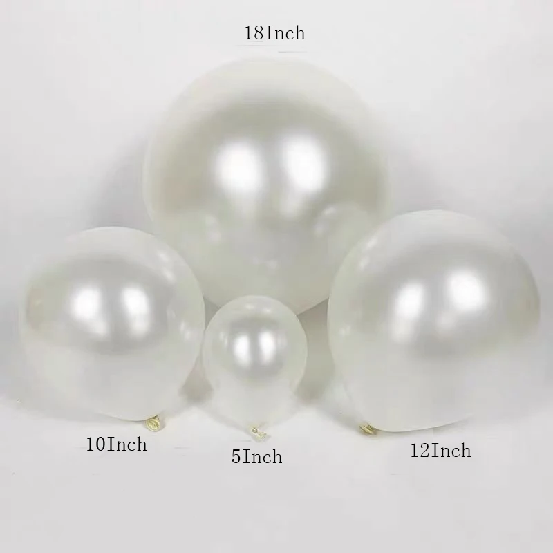 5/10/12/18inch Pearl White Latex Balloons For Valentine's Day, Wedding, Birthday Party Decoration, Balloons Children's toy