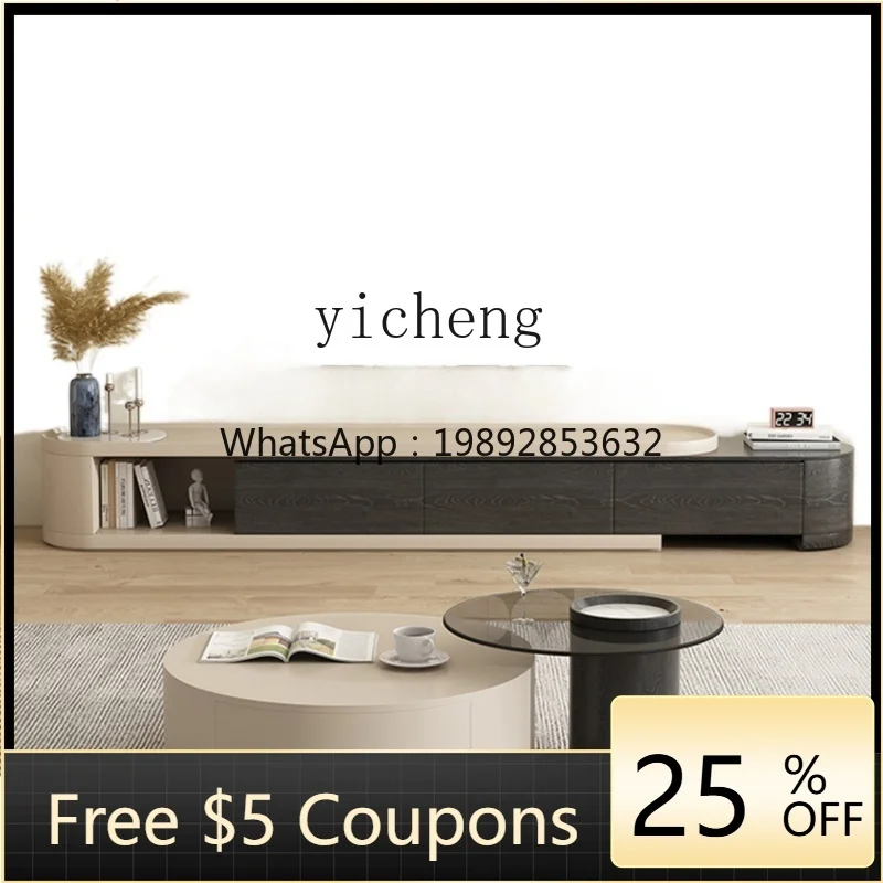 

XL Light Luxury Stone Plate Coffee Table Modern Small Apartment Internet Celebrity round Glass Coffee Table Combination