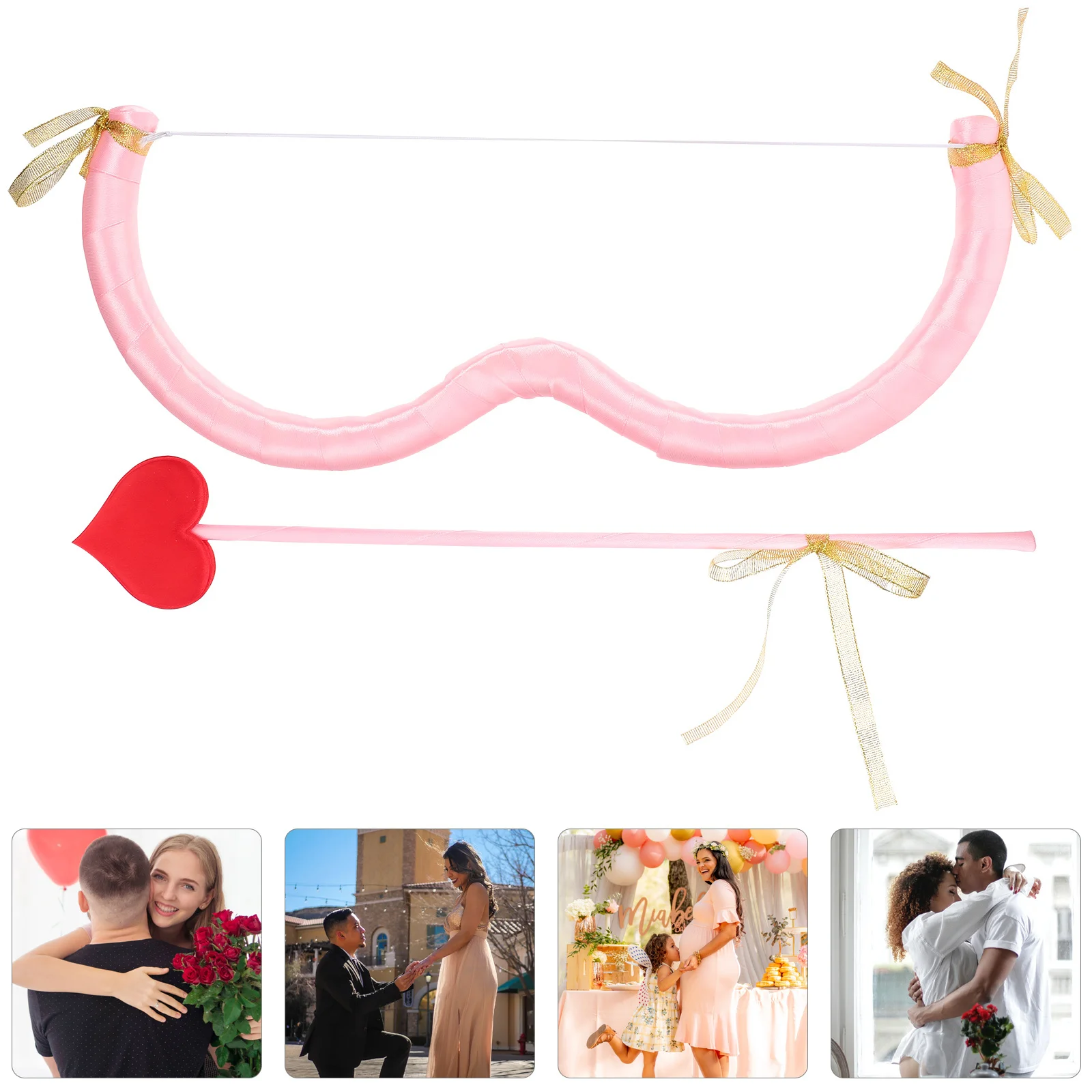 1 ensemble d'arc de flèche de cupidon en mousse, accessoire Photo de fête Cosplay, spectacle sur scène, décor de saint-valentin, accessoires de Costume pour hommes et femmes
