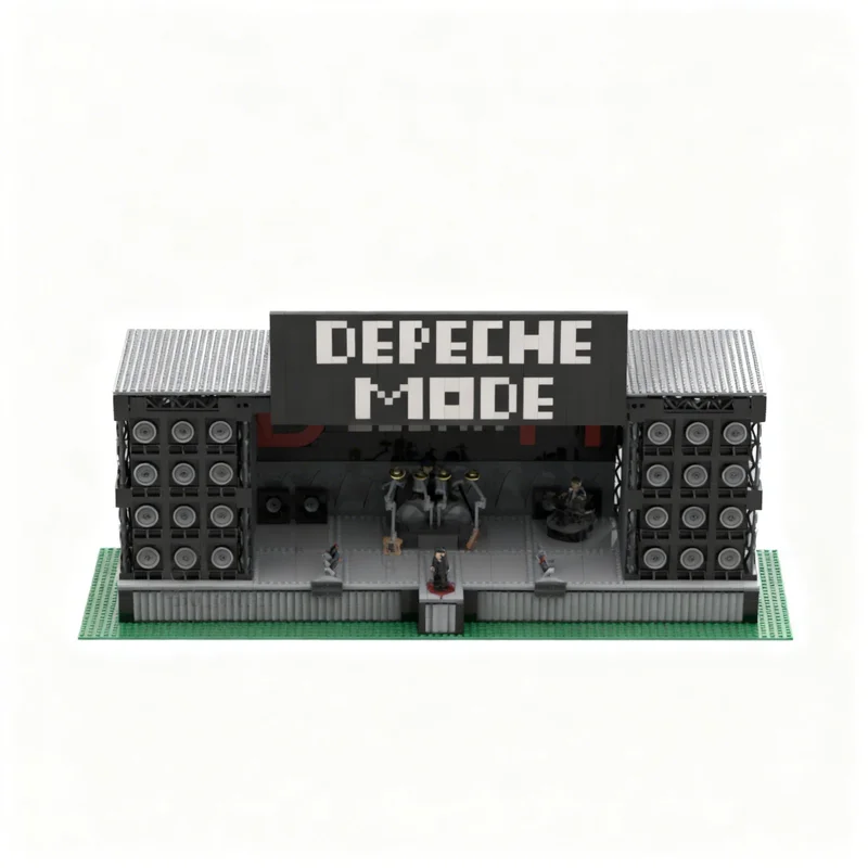 2587pcs MOC Creator Depeche Mode - World Violation Tour Stage Model Building Blocks Assemble Creative Art Craft Birthday DIY