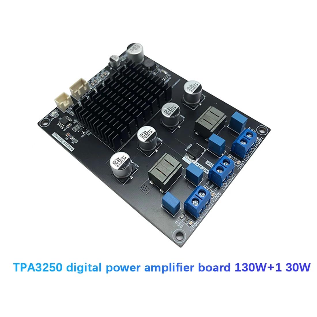 Placa amplificadora Digital TPA3250, 130Wx2, alta potencia, 4A, 32V, Clase D, Cable blindado xh2.54 mm-3P