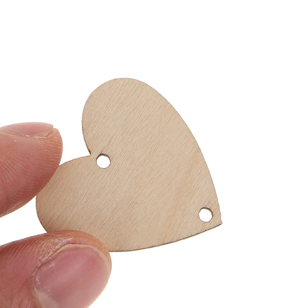 

1Set Round Wooden Discs with Hole Natural Wood Tags for DIY Decorations Christmas Wedding Ornaments Craft Supplies Blank Pendant