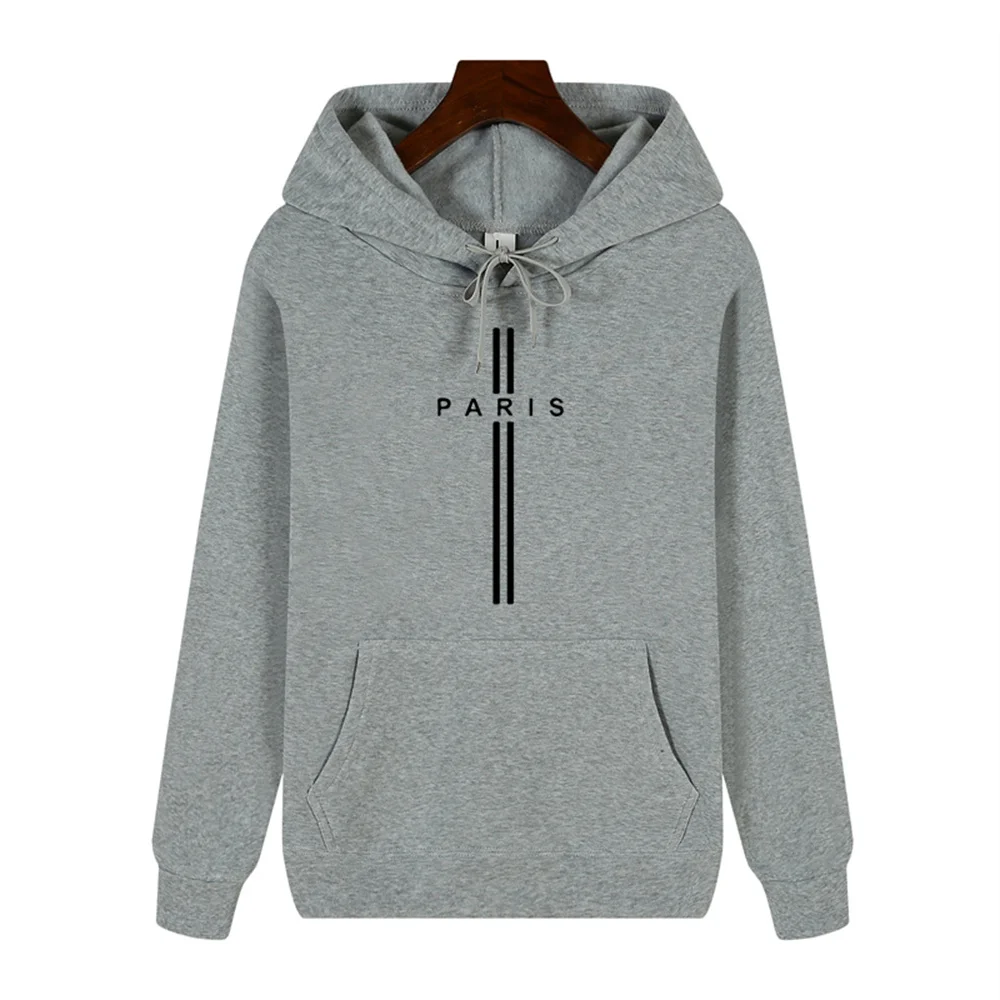 Hoogwaardig eenvoudig Parijse printontwerp, comfortabele en warme trui voor de herfst-wintermode uit 2025 en volwassen streetwear