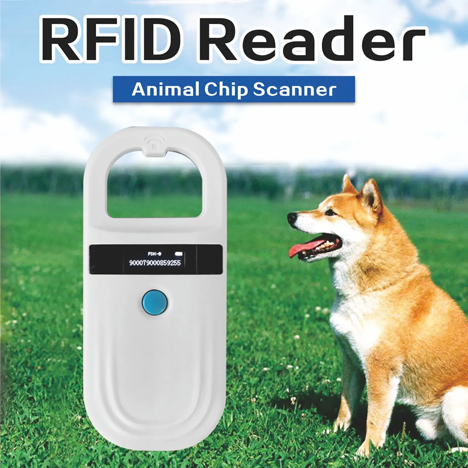 Leitor RFID de animais 134,2 KHz 125 kHz Bluetooth Pet Cat Dog Microchip Scanner FDX-B Leitor de etiqueta de identificação de chip de vidro