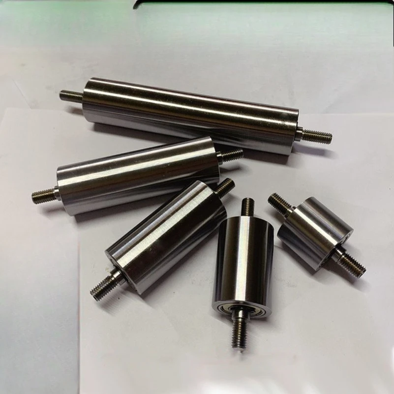 Full Lace-up Double-head Tooth Axial Roller Flat Belt Idler Double Bearing Roller Belt Grinding Machine Unpowered Follower