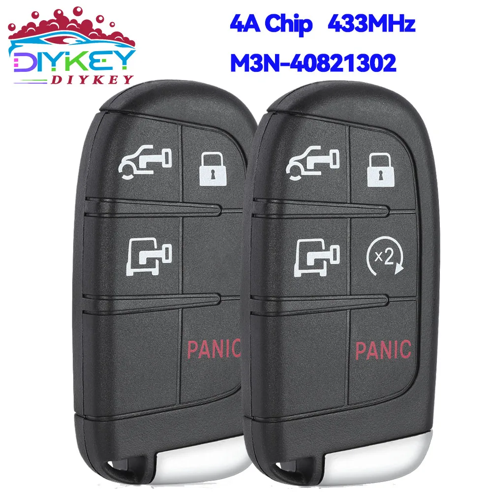 

DIYKEY для RAM ProMaster 1500 2500 3500 2022 2023 M3N- 40821302 4/5 кнопок Smart 434 МГц 4A Chip Key Remote 7FF25LXHAB 60977653