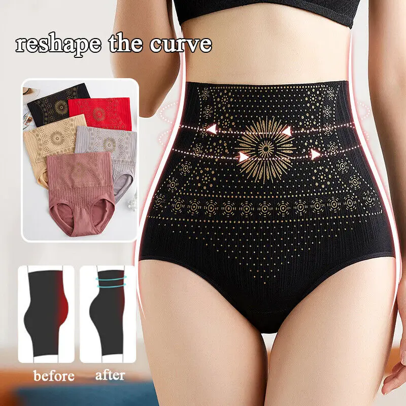 Powerful High-waist Belly Slimming Panties Hip Lift Fat Burning Pants Women\'s Toning Waist Slimming Leggings Shapewear Underwear