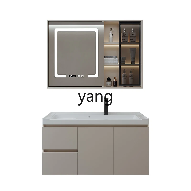 

LH cream wind bathroom washbasin ceramic scrub integrated washbasin combination