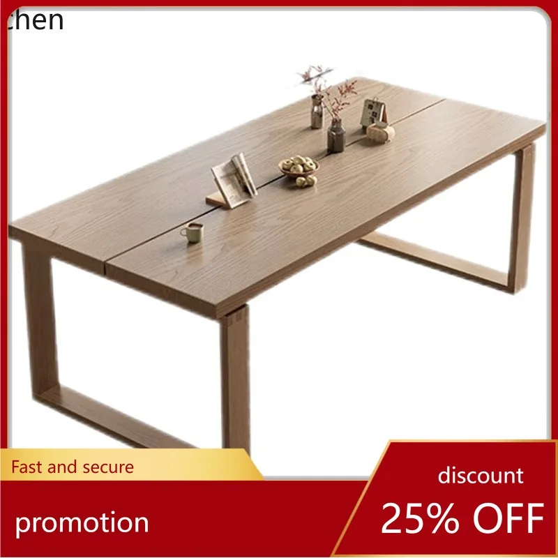 

ZMLNew Living Room Solid Wood Table Desk Home Real Wood Dining Table Small Apartment Rectangular Multifunctional Dining Table