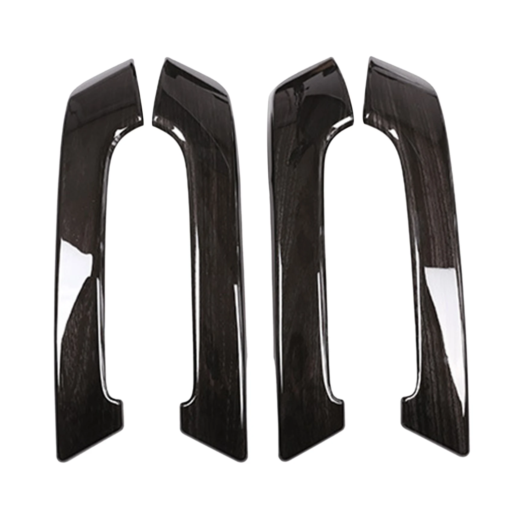 Car Black Wood ABS Interior Door Handle Cover Trim for Toyota Prado FJ150 150 2010-2018