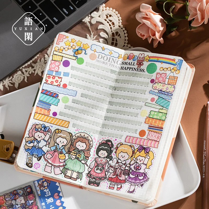 25pcs Kawaii Stationery Stickers Argo Small Theater Junk Journal Diary Planner Decorative Mobile Sticker Scrapbooking