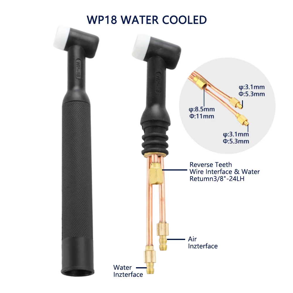 WP18 WP18F WP18V WP18FV SR18 SR18F SR18V SR18FV TIG Torch Body Water-Cooled Head Rotatable 350 AMP