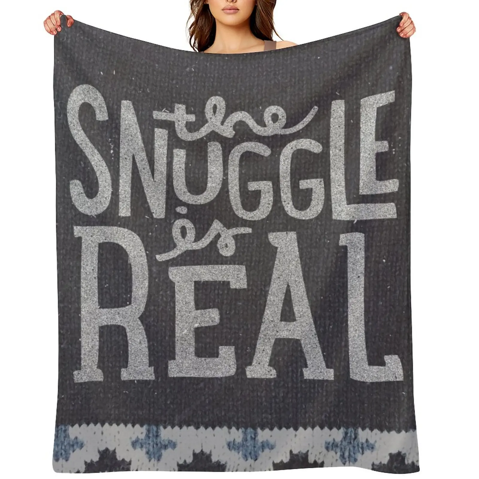 

the SNUGGLE is REAL Throw Blanket Thin Luxury Thicken bed plaid Beautifuls Blankets