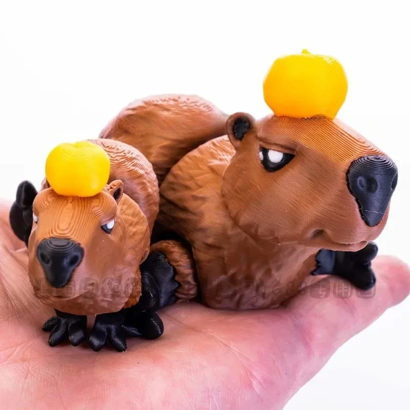3D-gedruckte Capybara-Actionfiguren, bewegliche Capibala-Figuren, kreative Tierornamente, Heimdekorationen, Weihnachtsgeschenk