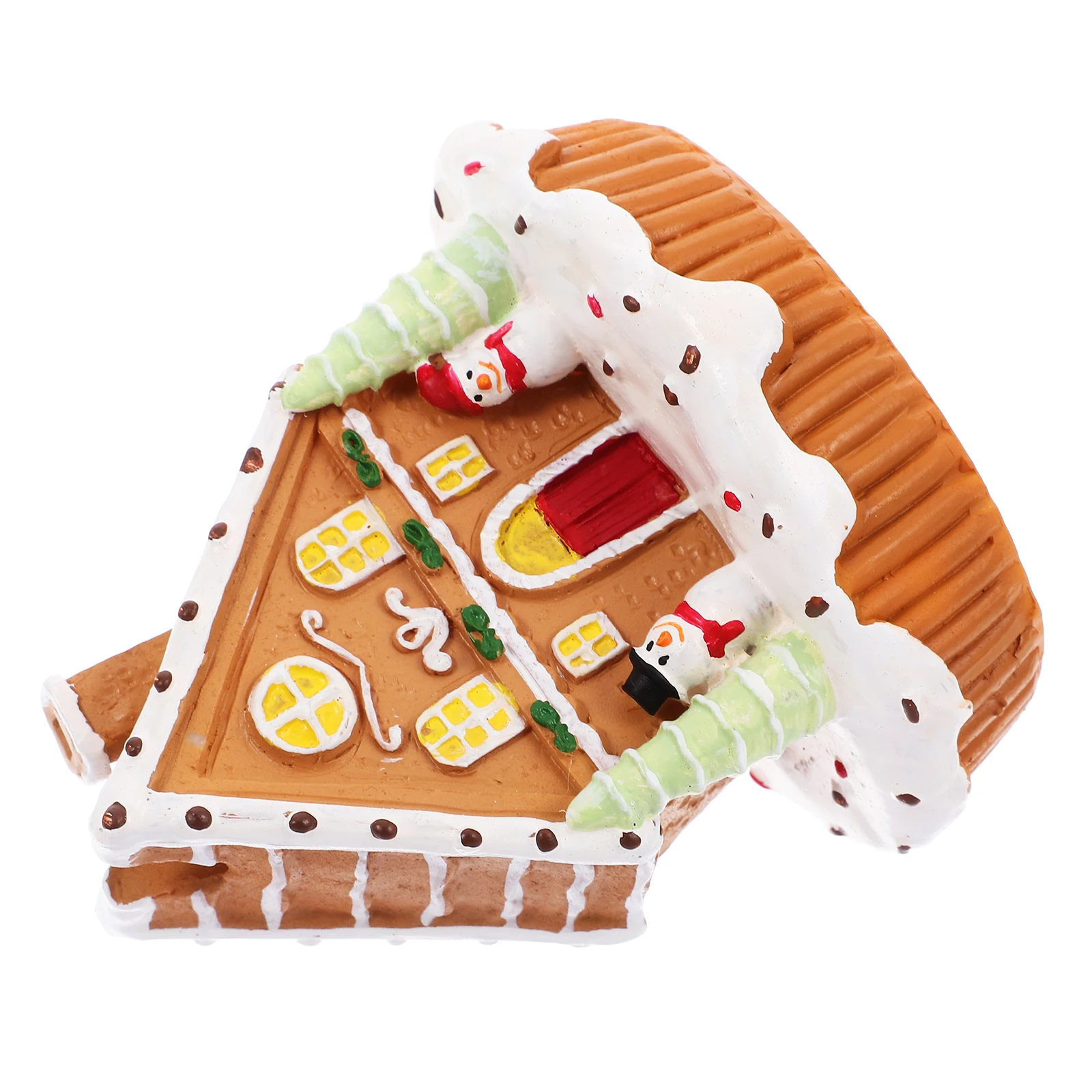 

Snow House Decorations Christmas nament Handcrafted Resin Landscape Xmas Decorative House Festive Mini for Home