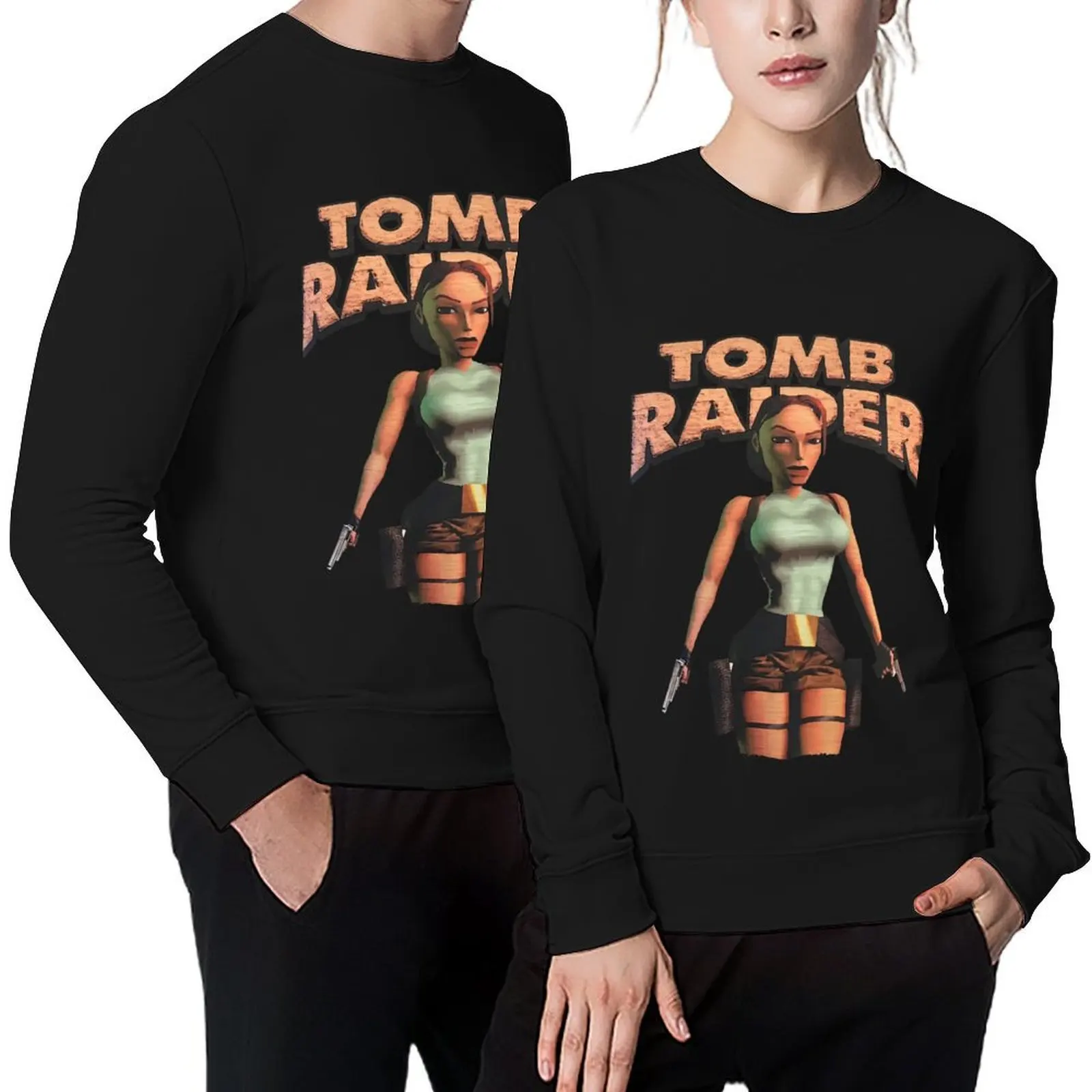 

Tomb Raider - Lara Croft cartoon Pullover anime clothing korean autumn clothes men clothes men clothing new in sweatshirts